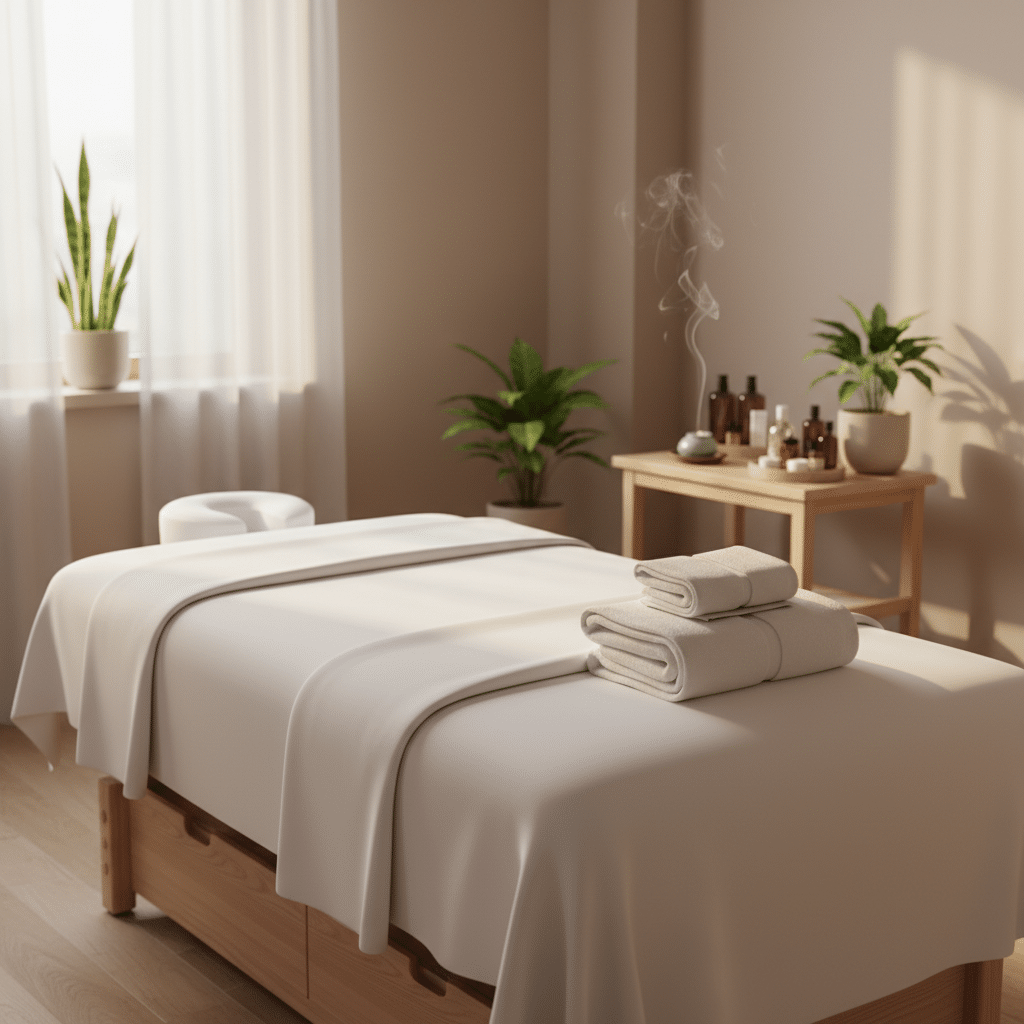 Cabinet de massage à l'ambiance zen