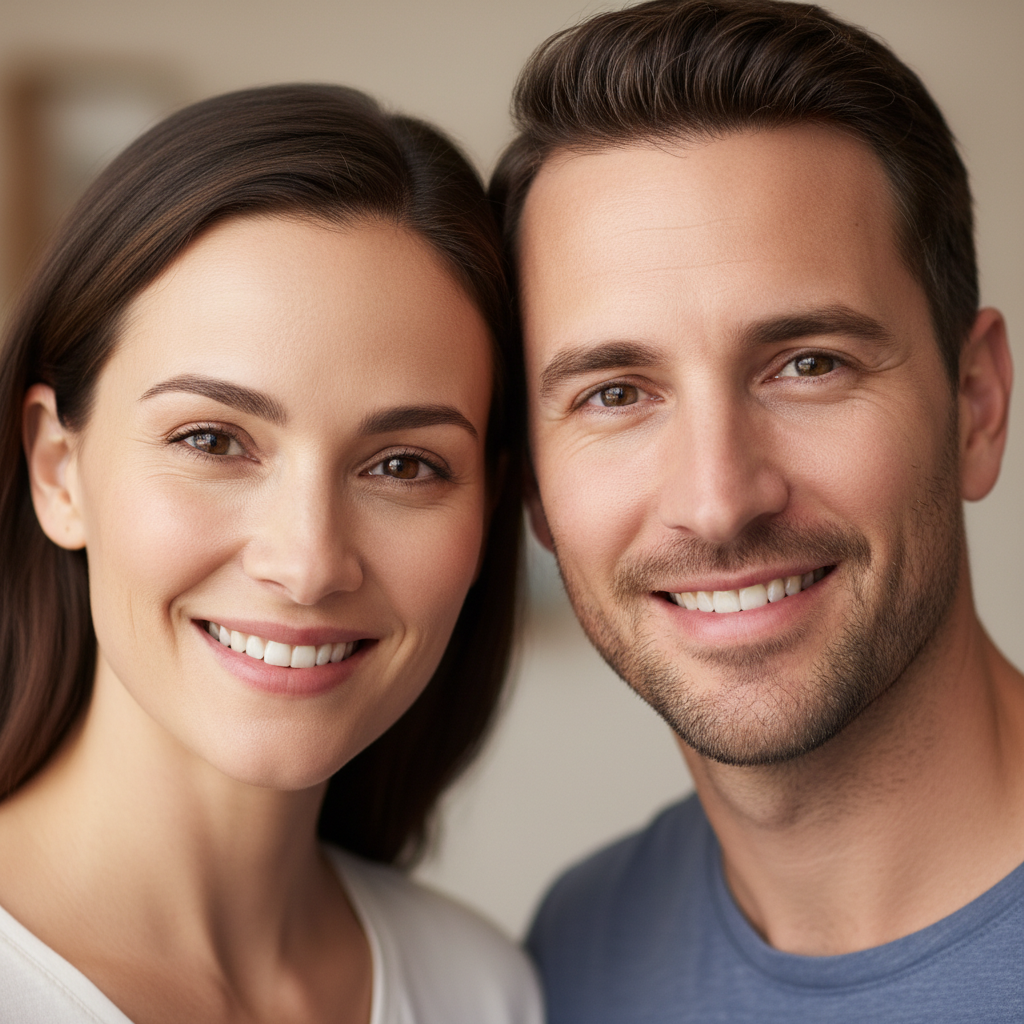 Portraits de visages rayonnants
